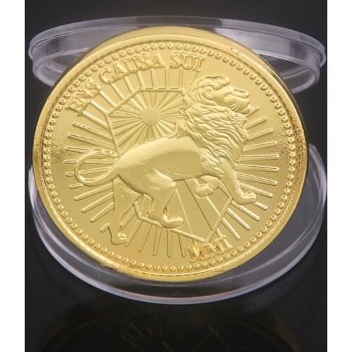 1pc 2021 New Year Gold Coin lion Commemorative Coins For Collection Gift Golden lion Lucky Medal Golden Commemorative Coin