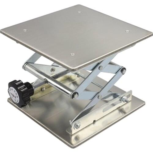 Stainless Steel Router Lift Table Woodworking Engraving Lab Lifting Stand Rack Woodworking Benches Laboratory Lifting Platform