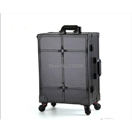 Professional makeup box With lamps with Removable universal wheel Trolley Beauty Case without Legs