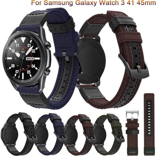 Canva Sport WatchStrap Band 20 22MM For Samsung Galaxy Watch 3 45mm 41mm /Amazfit GTS GTR 2e Smart WristStrap Bracelet Wristband