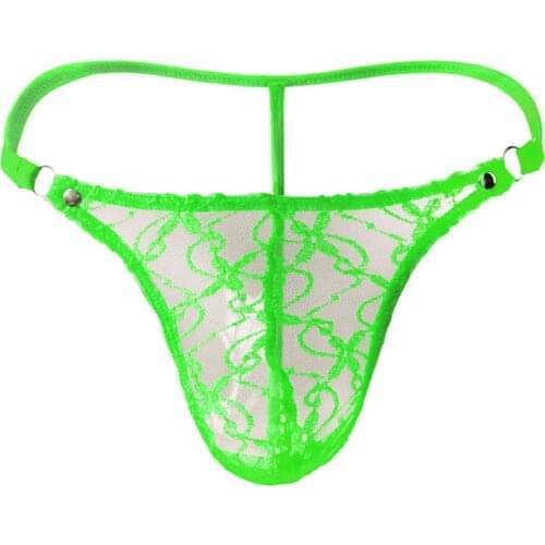 Sexy Mens Underwear New Fashion Males Underwear Transparent Mesh Panties Dark Pattern Low Waist Sexy Thong T Briefs 2021