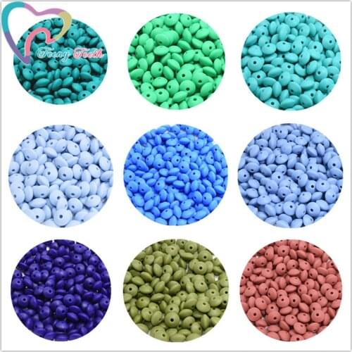 20 PCS 12 MM Baby Teething Toys Pearl Silicone Beads Lentil Free Silicone Diy Teether Teething Necklace Jewelry Bead Baby Care
