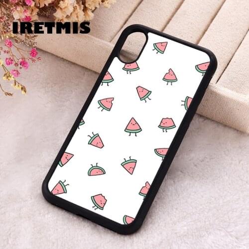 Iretmis 5 5S SE 2020 Phone Cover Cases for iPhone 6 6S 7 8 Plus X Xs Max XR 11 12 MINI Pro Rubber Silicone Watermelons Pattern