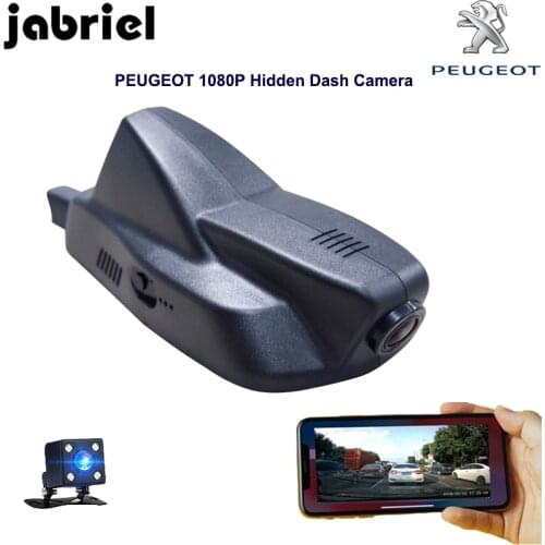 Jabriel hidden wifi car dvr for 2015 2016 2017 2018 PEUGEOT 2008 Auto 1080P Dash Cam Car Recorder Camera dual lens rearview cam