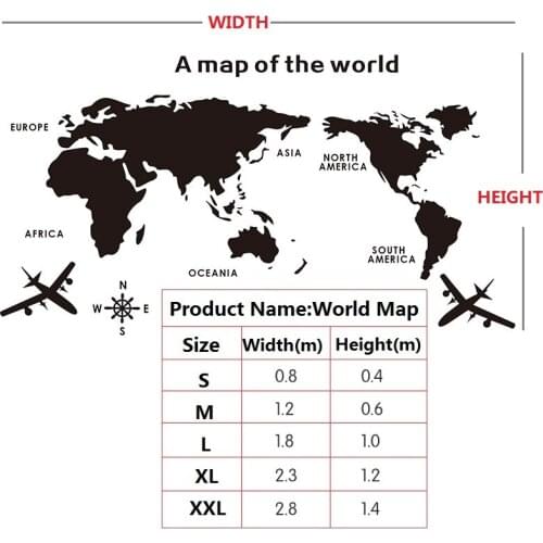 2020 Modern World Map Acrylic Decorative 3D Wall Sticker for Living Room Bedroom Office Decor 5 Sizes DIY Wall Sticker Home