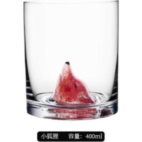Animal Crystal Glass Cup Cute Fox Glass Cup Cartoon Creative Whiskey Wine Glass Stereo Water Cup