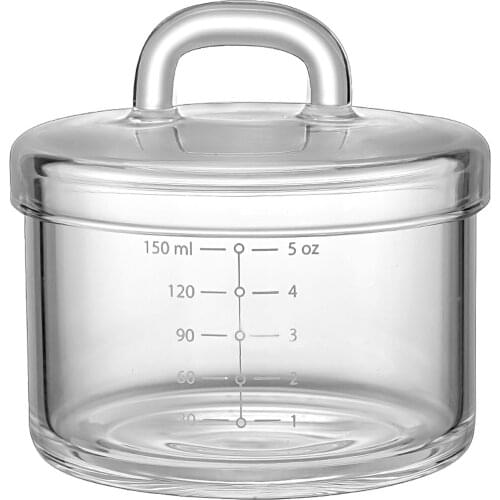 150ml 5oz Heat-Resistant Glass Bowl With Lid Tableware Clear Dinnerware Can Be Heated Dessert Fruit Salad Bowl Kitchen Supplies