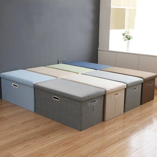 Fabric Cotton Linen Folding Storage Box Home Bedroom Clothes Quilt Storage Organizer Fabric Underwear Storage Box