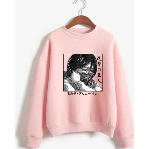 Mikasa Ackerman Hoody Anime Hoodie Attack on Titan Pullovers Tops Women