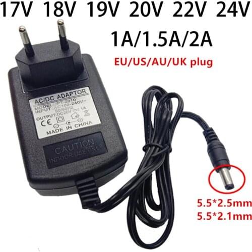 17V 18V 19V 20V 22V 24V Universal Power Adapter EU US UK AU 17 18 19 20 22 24 Volt V AC/DC Adaptor 1A 1.5A 2A Supply Adaptador