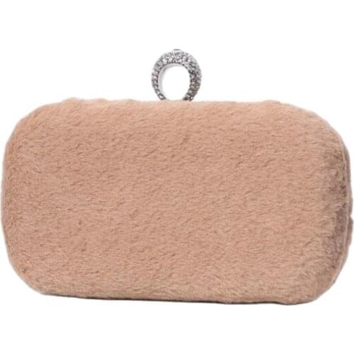 2020 winter wool evening bags diamond ring clutch wallets party dinner bags for ladies luxury women banquet shoulder bags MN
