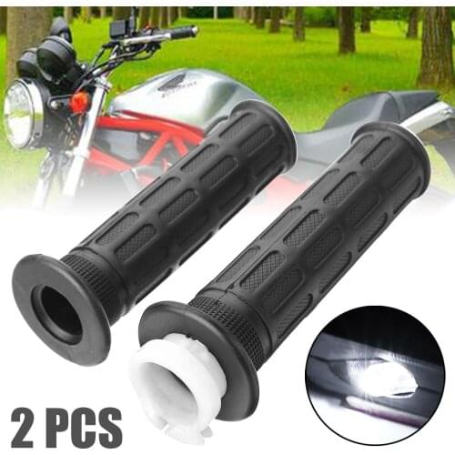 For Honda Dirt Bike 1Pair Motorcycle Hand Grip+Throttle Cable Tube Sleeve Moto Accessories Support CG125 ZJ125
