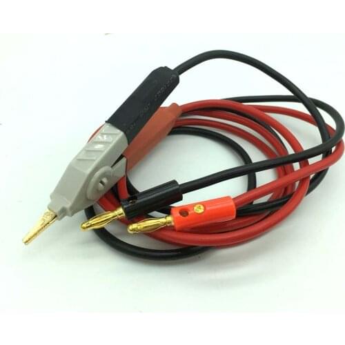 1PC Alligator Kelvin Clip to 4mm Banana Plug SMT SMD IC Test Lead 100cm 19in Gold Plated