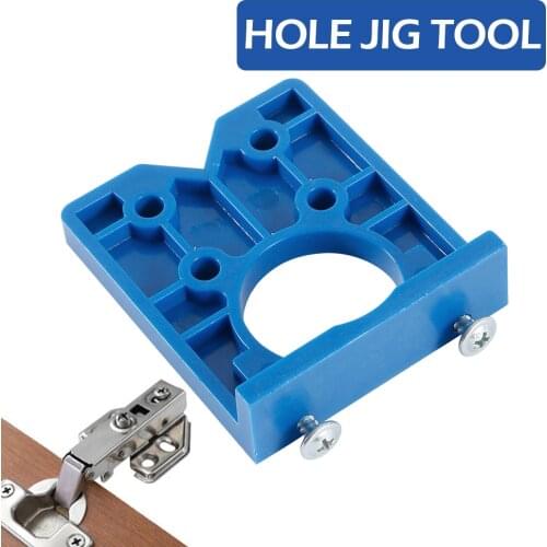 35mm Hinge Drilling Jig Concealed Guide Hinge Hole Drilling Guide Locator Woodworking Hole Opener Door Cabinet Accessories Tool