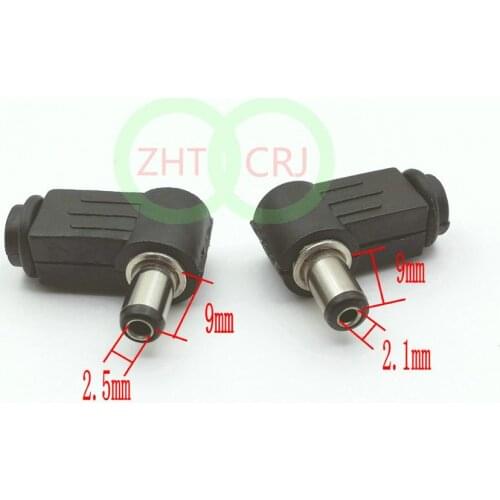 5.5 X 2.5mm/5.5mmx2.1mm DC socket jack Right angle Charger Power Plug Solder New