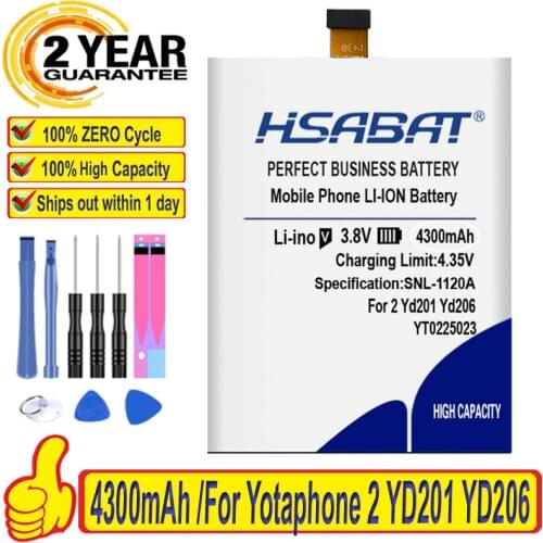 HSABAT Top Brand High quality 3950mAh YT0225023 Battery for Yotaphone 2 YD201 YD206 free shipping