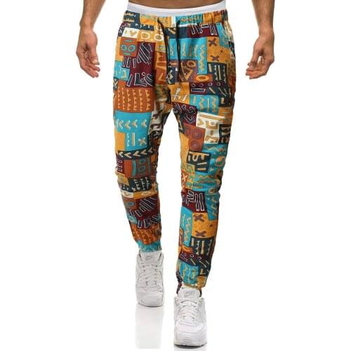 Men Trousers Cartoon Patterns High Waist Harem Pants Ankle Banded Pants Summer Spring Casual Vintage Long Pants Sweatpants