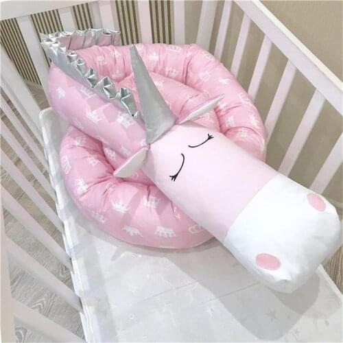Baby Bumper Unicorn Toy Cushion Infant Crib Protection Newborns Sleeping Baby Bedding Sets Baby Room Decoration Bed Bumper 2019
