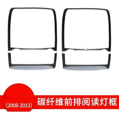 For BMW e70 e71 carbon fiber Front ro w reading light decoration sticker x5 x6 Interior Accessories Automotive Interior Stickers