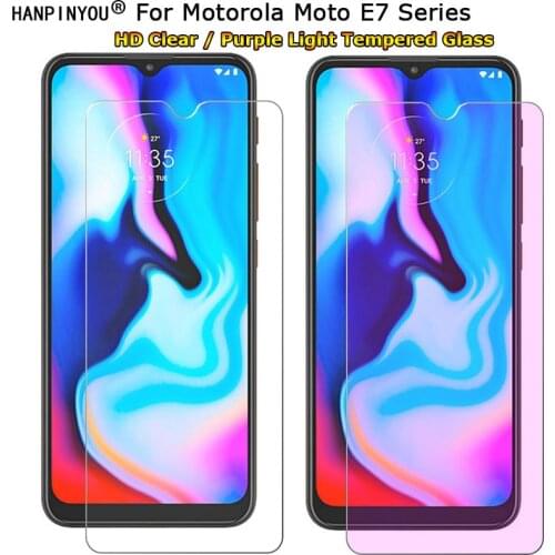 For Motorola Moto E7 E7i Plus Power Clear / Anti blue Purple Light Ray Eye Care Tempered Glass 9H Premium Screen Protector Film