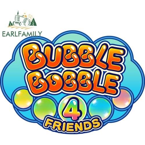 EARLFAMILY 13cm x 9.3cm for Bubble Bobble Car Accessoires Stickers Creativite Decals Waterproof Scratch-Proof Camper Decoration