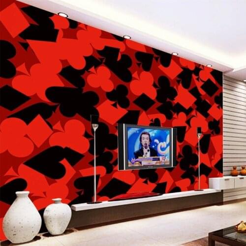 Photo wallpaper 3D European Modern fashion poker wallpaper background wall decoration painting mural stereo wallpaper