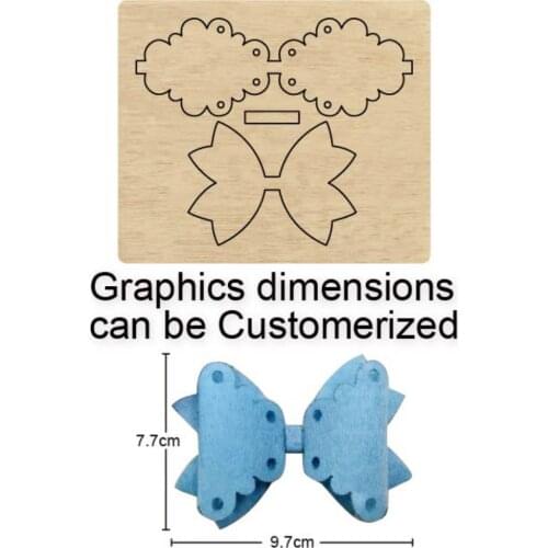 Bow-knot Headdress or Girl Skirt Decor Cutting Mold Wood Dies For Leather Blade Rule Cutter For DIY Leather Cloth Paper Crafts