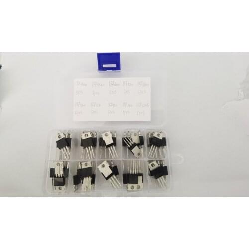 50pcs 10Types IRF Series Mosfet transistors Assortment Kit, Including IRFZ44 IRF510 IRF520 IRF530 IRF540 IRF640 IRF740 IRF840