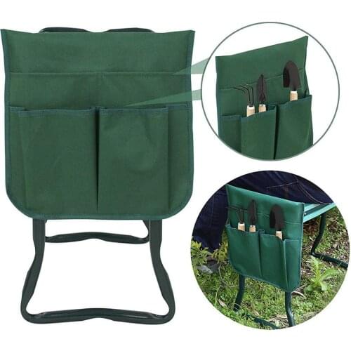 Pad With Small Cloth Bag Garden Folding Stool Folding Belt Tool Bag Cultivation Cutting grass tool Storage tool bag Garden Tools
