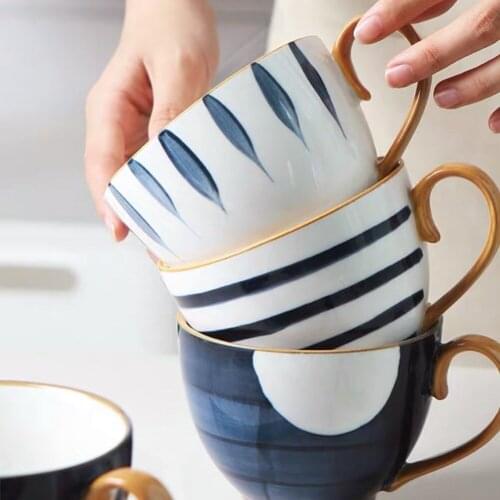 Mug Home Breakfast Cereal Coffee напальчники для пубг Netflix France Milk Pot-bellied Oatmeal Water Cup Japanese Ceramic