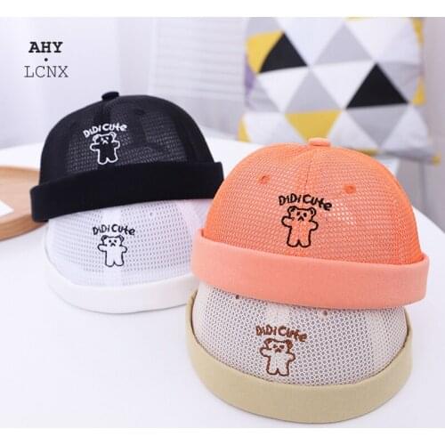 Fashion Summer Full Mesh Melon Cap Sun Hats Baby Girl Boys Sun Protection Kids Hat Beanie Cap For Children Breathable Bucket Hat