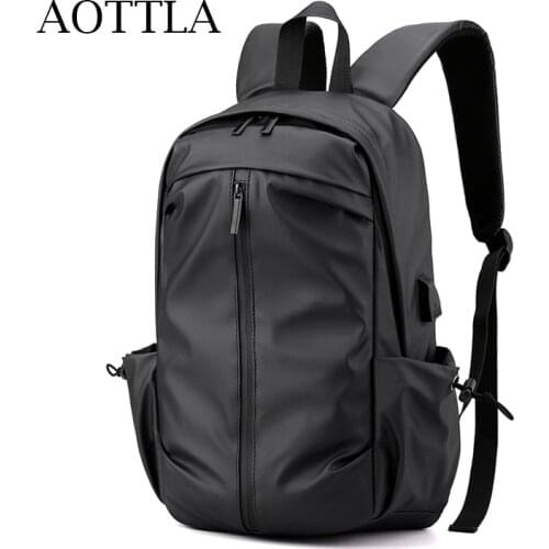 AOTTLA Mens Fashion Backpack Nylon Waterproof Mens Shoulder Bag Brand Large Capacity Casual Handbags Teenager Travel Packbags