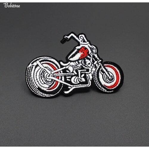 Punk Motorcycle Jacket Jeans Patches Embroidered Badges iron on Applique for Clothes Backpack DIY Patchwork
