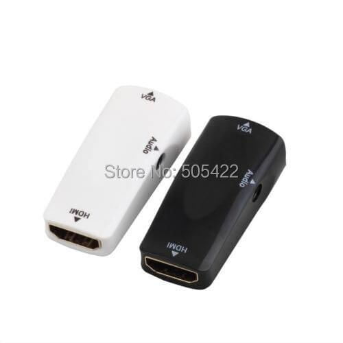 New HDMI female to VGA Converter Adapter 1080P With Audio Cable For PC TV For Xbox 360 For PS3