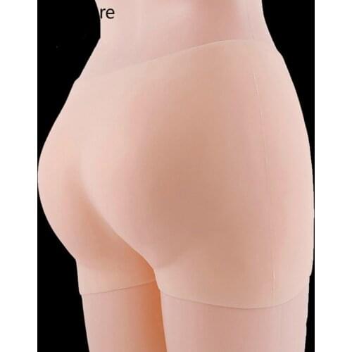 Full Silicone Panty Buttocks Hips Enhancer Body Shaper Underwear S 1500g Women Lingerie Synthetic Leather Control Panties