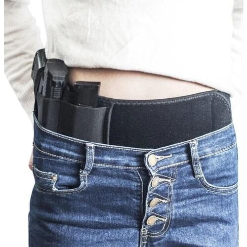 Concealed Carry Belly Band Holster IWB Magazine Pouch Gun Pistol Holsters Chest Shoulder Holster For Airsoft Glock 17 19 1911