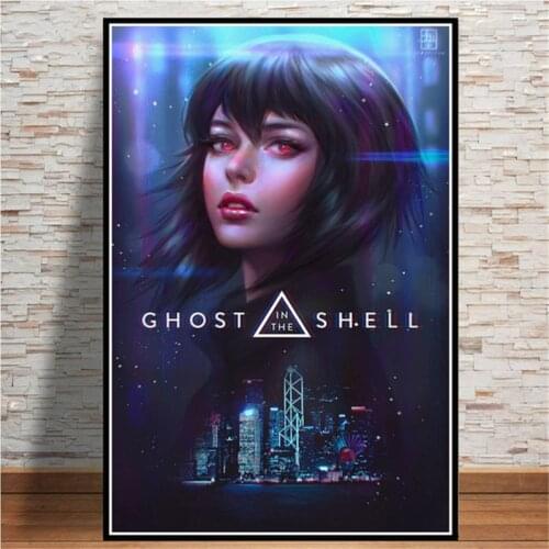 Ghost In The Shell Fight Police Anime Posters And Prints Canvas Painting Pictures Wall Art Abstract Decorative Home Decor Quadro