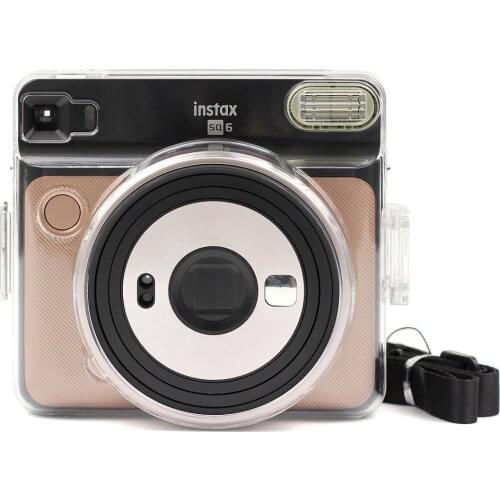 Fujifilm Instax Square SQ 6 Camera Crystal Case PVC Transparent Strap Shoulder Bag Protector Instant Film Camera Shell Cover
