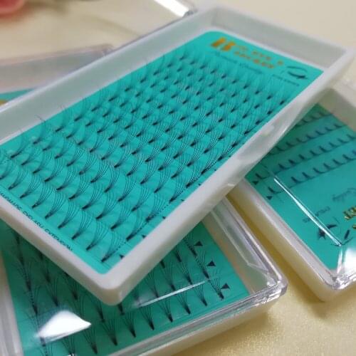 Luxury premade fans Natural 0.07 Thickness C D curl Silk lashes Eyelash Extensions Pre made fans W 5D False Lashes