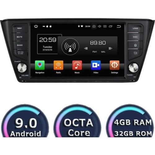 Roadlover Android 9.0 Car DVD Player Radio For Skoda Fabia 2015 2016 2017 Stereo GPS Navigation Automagnitol One Din Octa Core