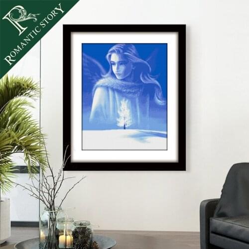 Romantic Story Science Fiction Snow Beauty Painting Embroidery Art DIY Cross Stitch Needlework Counted Cross-Stitching Sets