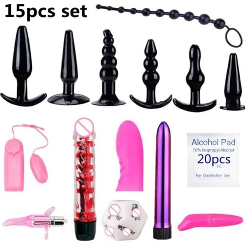 Sex Toys For woman Couples Butt Anal Plug Set Vibration Sensuality Vibrating Butt Beads Kit Sexual Prostate Massager bdsm