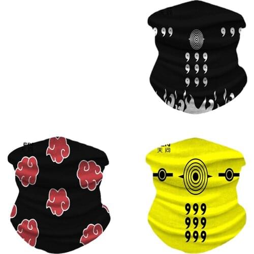 Japanese Anime Cycling Scarf Fishing Bandana Headband Hiking Scarf Sun Protection Outdoor Sprots Face Mask Ninja Veil Rayon