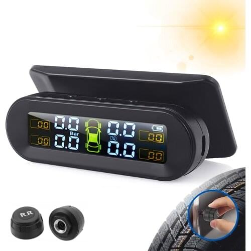 Tire Pressure Monitoring System Solor TPMS Tire Pressure Sensor Fuel Save Auto Security Alarm Tire Pressure Control System New