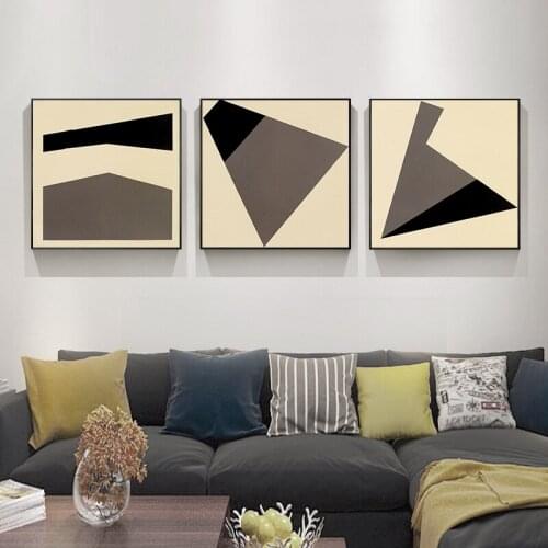 Nordic Minimalism Abstract Black White Geometry Wall Art Canvas Posters And Prints Canvas Painting Wall Pictures For Living Room