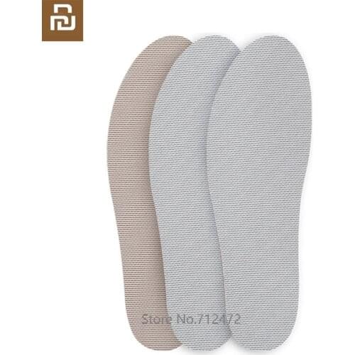 Youpin Natural cork light Deodorization Insole Skin-friendly Breathable Sweat-absorbent Insole 3 pairs for men woman