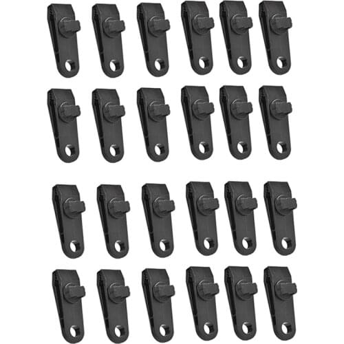 Top!-24Pcs Awning Tent DIY Tarp Clamp Clips Snap Canvas Canopy Clamp Anchor Gripper Jaw Grip Trap Tighten Woodworking Tool