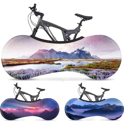 Landscape series bicycle protective cover high-quality stretch cloth road bike indoor dust cover suitable for 26" -28" bicycles