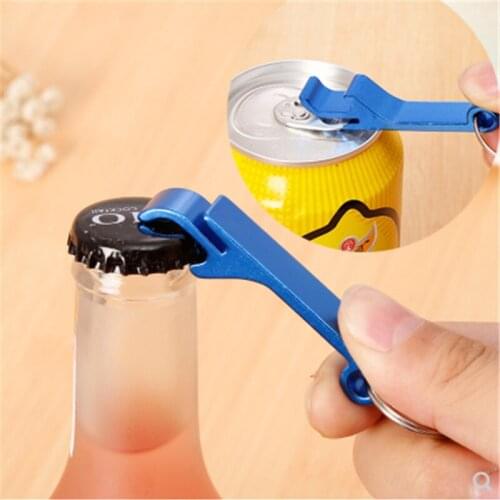1PC 4 In 1 Keychain Aluminum Bottle Opener Portable Beer Bottle Opener Can Wedding Party Gifts Kitchen Opener Household Tools