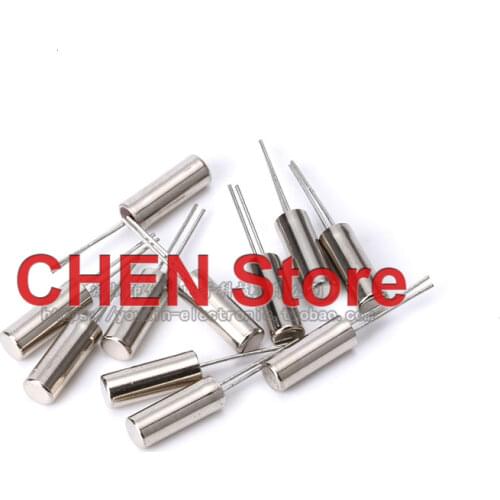 10pcs cylindrical 3*8mm 32.768K quartz crystal 32768 passive crystal